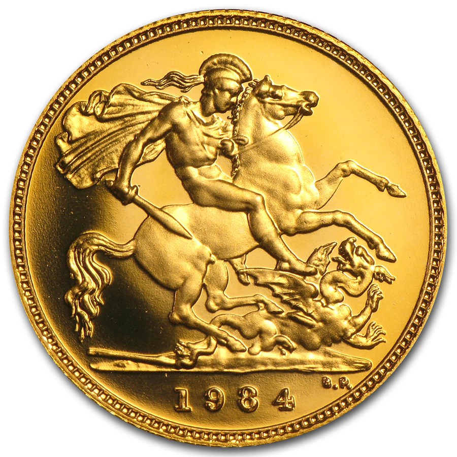 1984 Great Britain Gold 1/2 Sovereign Proof (w/Box & COA)