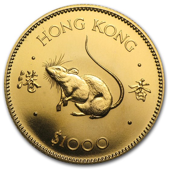 1984 Hong Kong Gold $1000 Year of the Rat BU 1984 Hong Kong Gold $1000 Year of the Rat BU