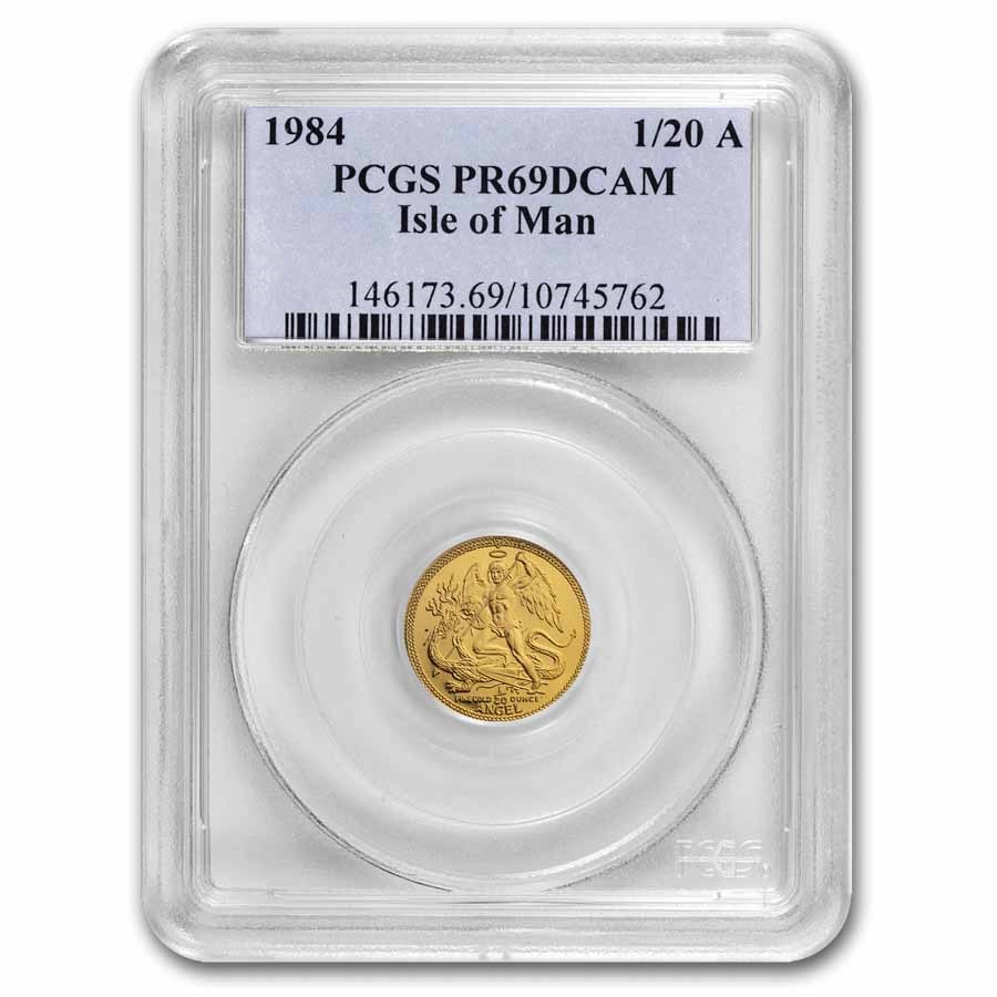 1984 Isle of Man 1/20 oz Gold Angel PR-69 PCGS