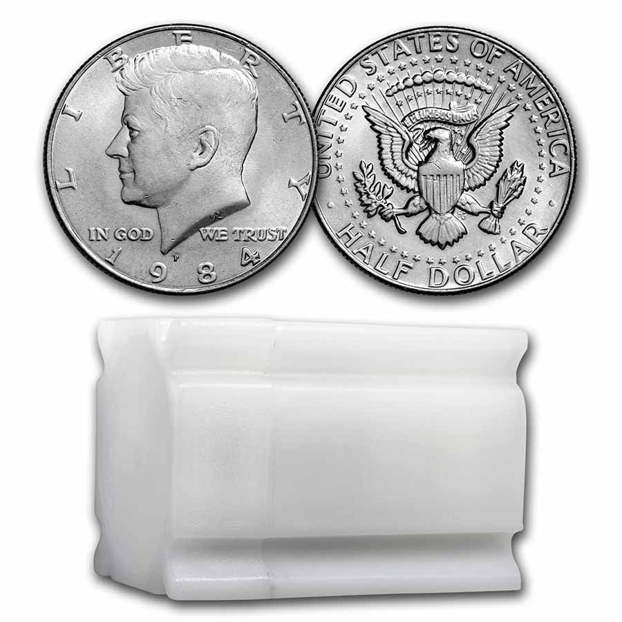 1984-P Kennedy Half Dollar 20-Coin Roll BU