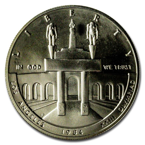 1984-P Olympic $1 Silver Commem BU (Capsule Only) 1984-P Olympic $1 Silver Commem BU (Capsule Only)