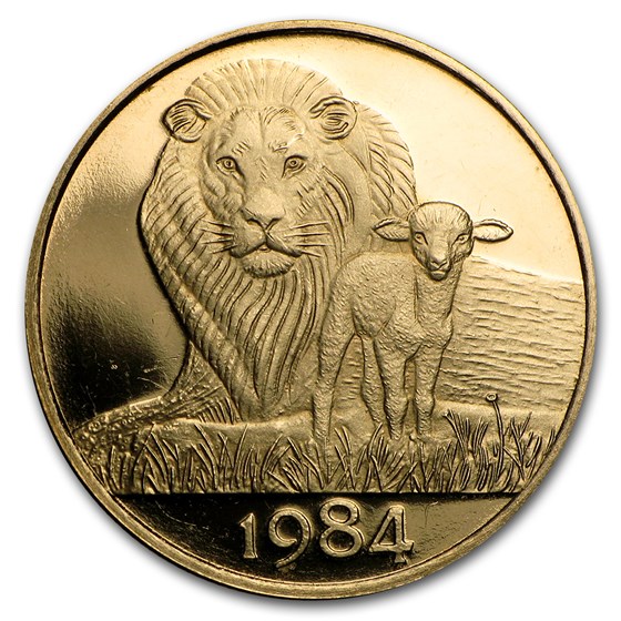 Buy 1984 Panama Gold 50 Balboas Lion & Lamb Proof APMEX