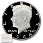 1984-S Kennedy Half Dollar 20-Coin Roll Proof