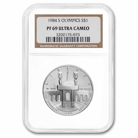 1984-S Olympic $1 Silver Commem PF-69 NGC 1984-S Olympic $1 Silver Commem PF-69 NGC