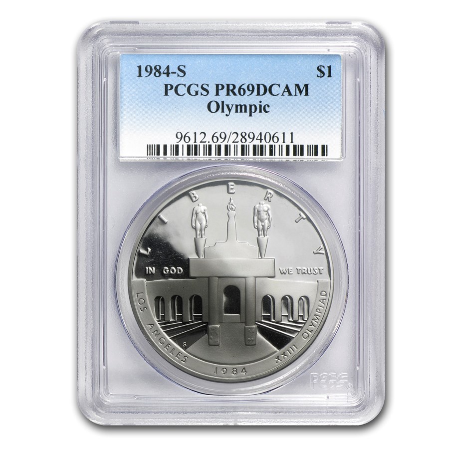1984-S Olympic $1 Silver Commem PR-69 PCGS