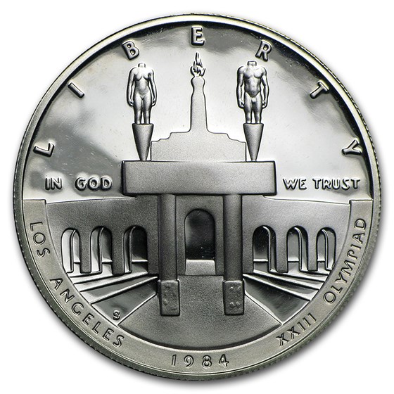 1984-S Olympic $1 Silver Commem Proof (w/Box & COA) 1984-S Olympic $1 Silver Commem Proof (w/Box & COA)