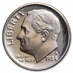 1984-S Roosevelt Dime 50-Coin Roll Proof