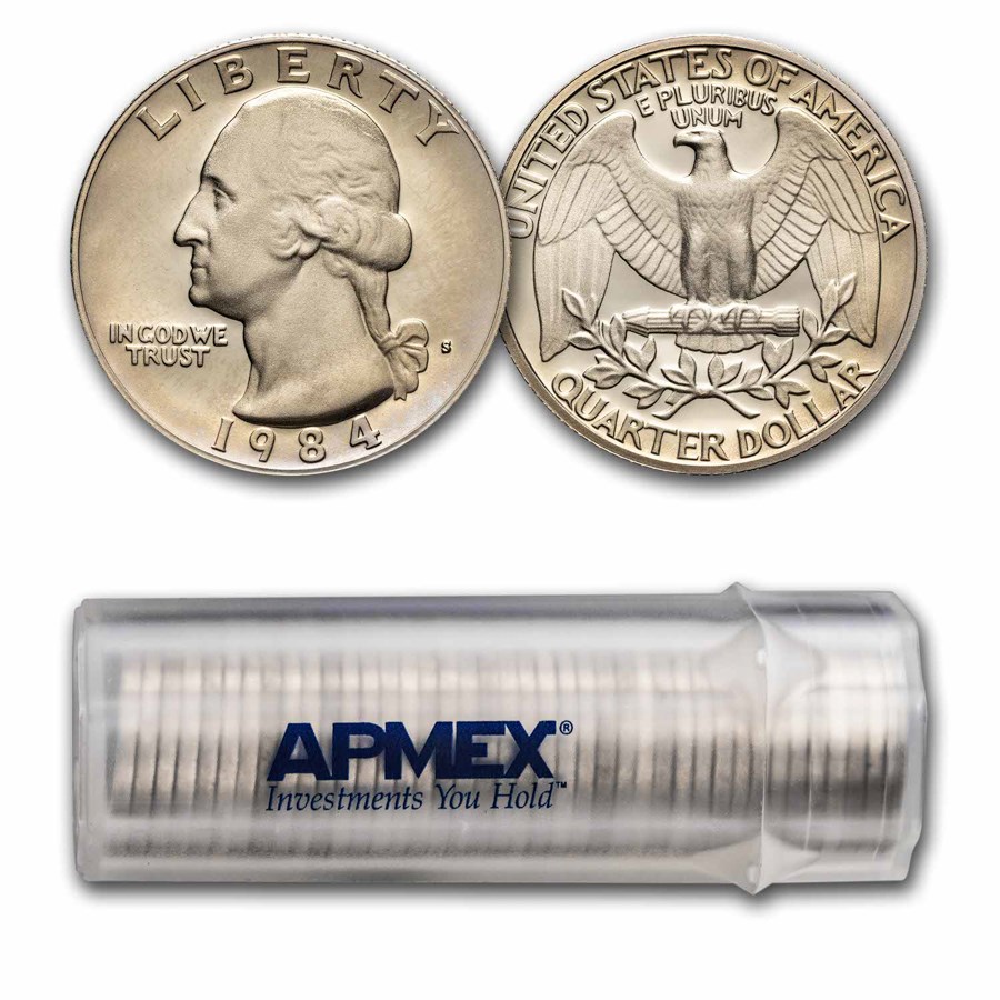 1984-S Washington Quarter 40-Coin Roll Proof