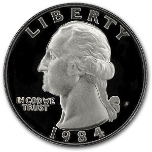 1984-S Washington Quarter Gem Proof 1984-S Washington Quarter Gem Proof