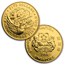 1984 Singapore 4-Coin Gold Dragon Set BU