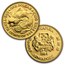 1984 Singapore 4-Coin Gold Dragon Set BU