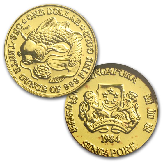 Buy 1984 Singapore 4Coin Gold Set BU APMEX