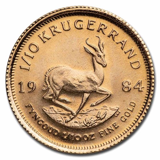 1984 South Africa 1/10 oz Gold Krugerrand BU