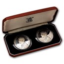 1984 St. Helena & Ascension Island Silver Proof 2-Coin Set