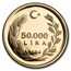 1984 Turkey Gold 50,000 Lira Decade for Women Proof