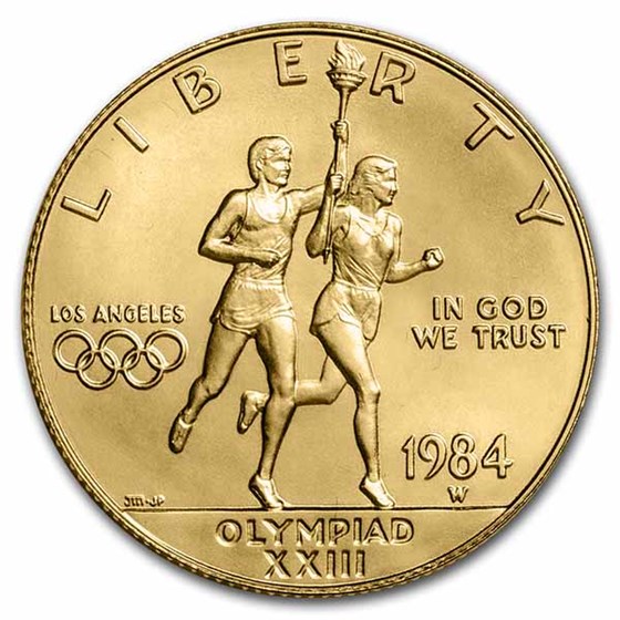 1984-W Gold $10 Commem Olympic BU (Capsule Only) 1984-W Gold $10 Commem Olympic BU (Capsule Only)