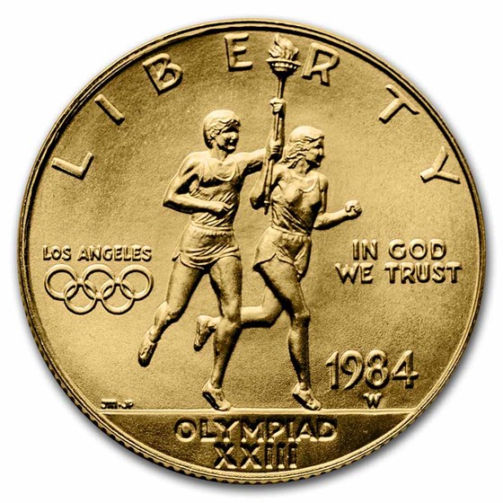 1984-W Gold $10 Commem Olympic BU (w/Box & COA) 1984-W Gold $10 Commem Olympic BU (w/Box & COA)