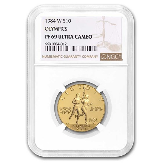 1984-W Gold $10 Commem Olympic PF-69 NGC 1984-W Gold $10 Commem Olympic PF-69 NGC