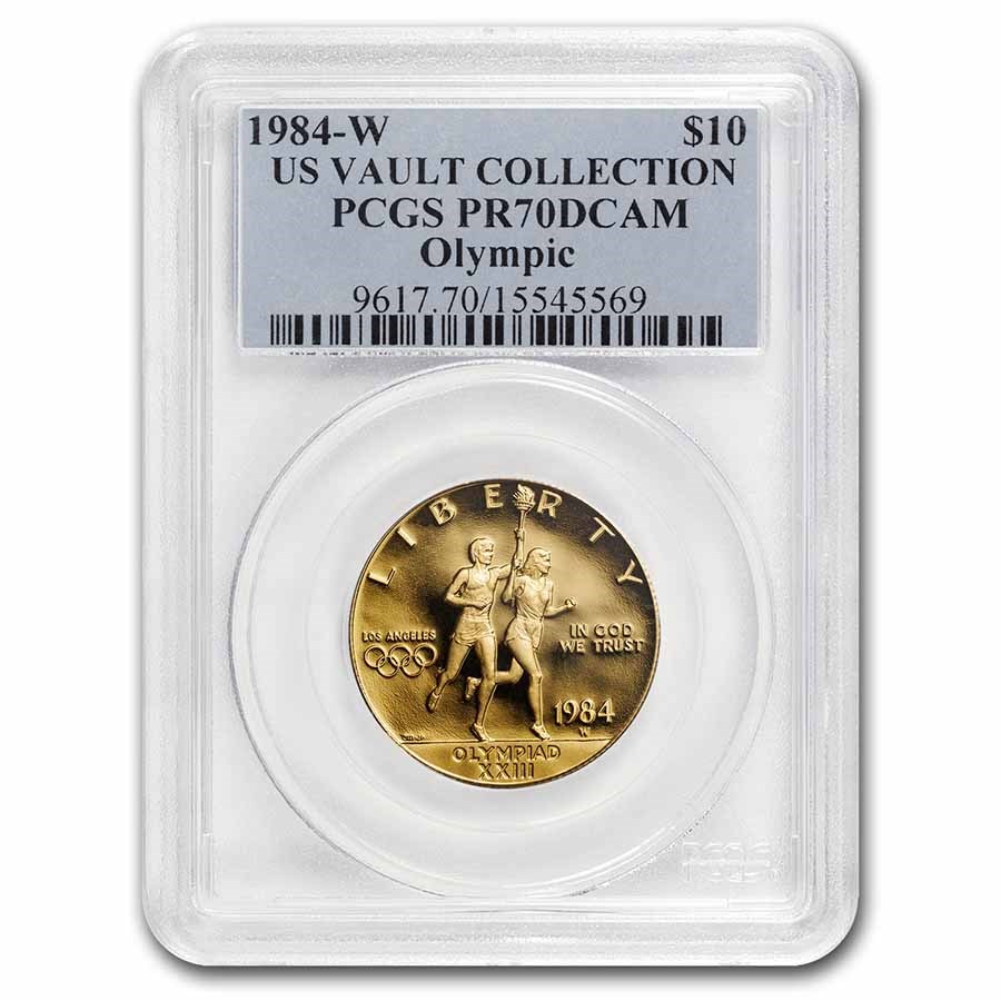 1984-W Gold $10 Commem Olympic PR-70 PCGS