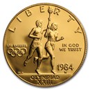 1984-W Gold $10 Commem Olympic Proof (w/Box & COA)