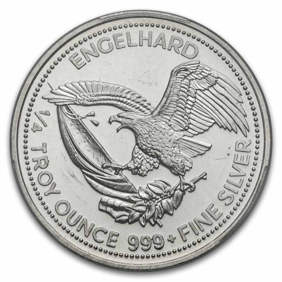 1985 1/4 oz Silver Round - Engelhard Prospector MS-67 PCGS