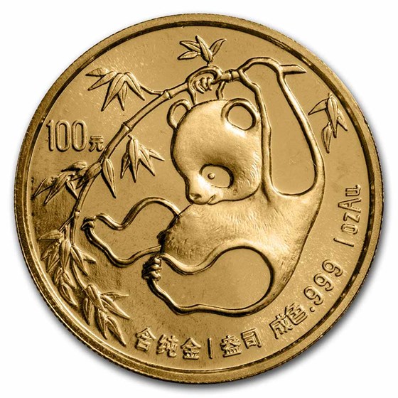 1985 1 oz Gold Chinese Panda (Light Abrasions) 1985 1 oz Gold Chinese Panda (Light Abrasions)
