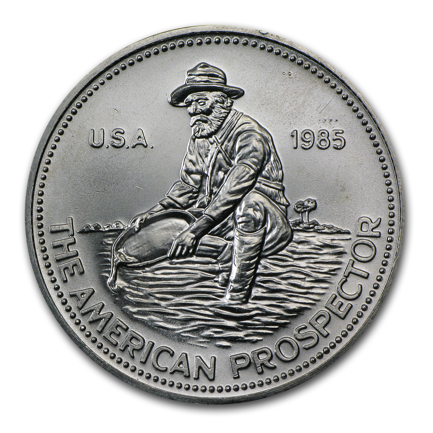 American  PROSPECTOR  design 1 oz Copper Round coin 