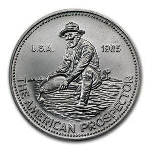 Buy 1985 1 oz Silver Engelhard American Prospector | APMEX