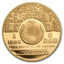 (1985-1986) Mexico Gold 250 Pesos FIFA World Cup Proof