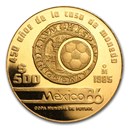 1985-1986 Mexico Gold 500 Pesos FIFA World Cup Proof