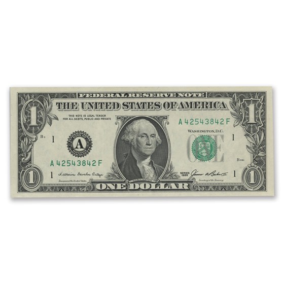 1985 (A-Boston) $1.00 FRN CU (Fr#1913-A) 1985 (A-Boston) $1.00 FRN CU (Fr#1913-A)