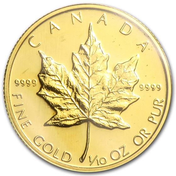 1985 Canada 1/10 oz Gold Maple Leaf BU
