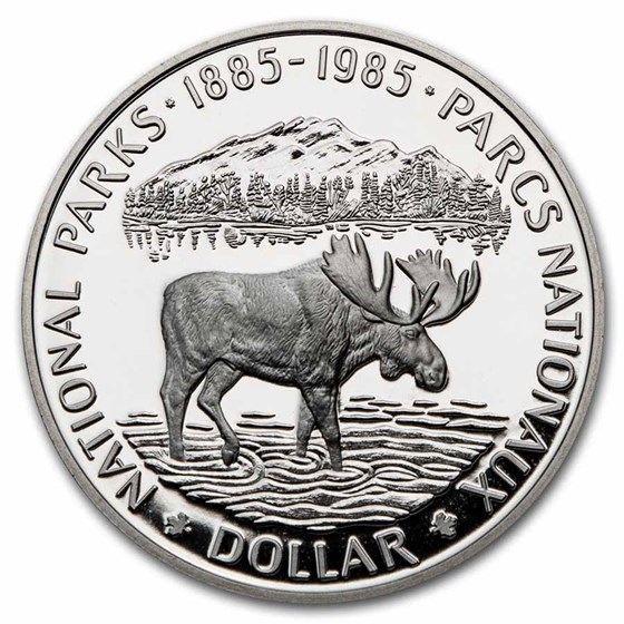1985 Canada Silver Dollar Proof (National Parks Moose w/OGP) 1985 Canada Silver Dollar Proof (National Parks Moose w/OGP)
