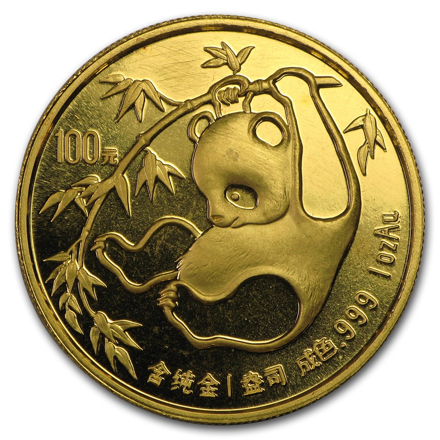 1985 China 1 oz Gold Panda BU (In Capsule)