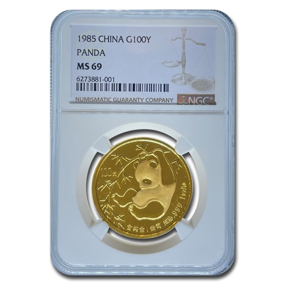 1985 China 1 oz Gold Panda MS-69 NGC 1985 China 1 oz Gold Panda MS-69 NGC