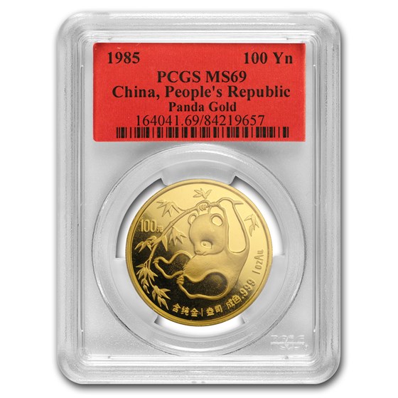 1985 China 1 oz Gold Panda MS-69 PCGS 1985 China 1 oz Gold Panda MS-69 PCGS