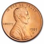 1985-D Lincoln Cent 50-Coin Roll BU