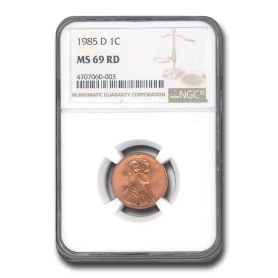 1985-D Lincoln Cent MS-69 NGC (Red)