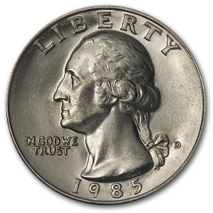 1985-D Washington Quarter BU