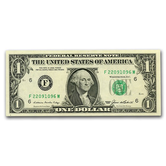 1985 (F-Atlanta) $1.00 FRN CU (Fr#1913-F) 1985 (F-Atlanta) $1.00 FRN CU (Fr#1913-F)