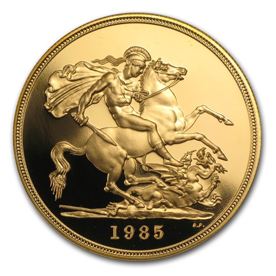 1985 Great Britain Gold £5 BU 1985 Great Britain Gold £5 BU