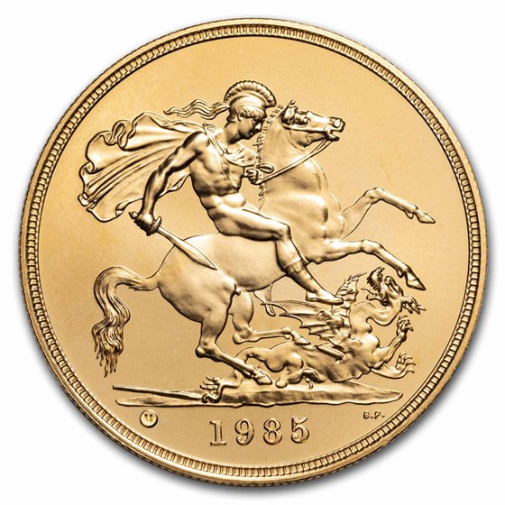 1985 Great Britain Gold 5 Pounds Elizabeth II BU 1985 Great Britain Gold 5 Pounds Elizabeth II BU