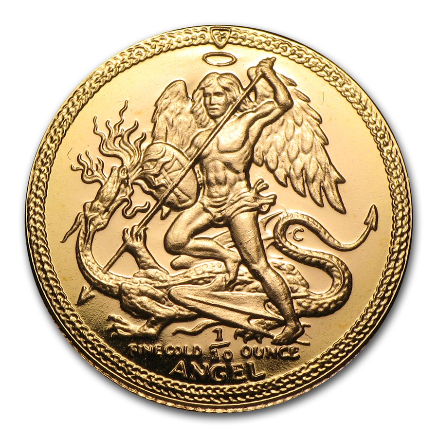 Buy 1985 Isle of Man 1/10 oz Gold Angel (COINEX) APMEX