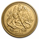 1985 Isle of Man 1 oz Gold Angel BU