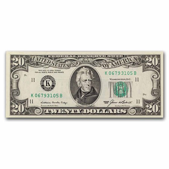 1985 (K-Dallas) $20 FRN CU (Fr#2075-K) 1985 (K-Dallas) $20 FRN CU (Fr#2075-K)