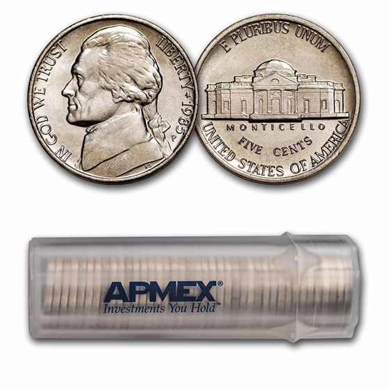 1985-P Jefferson Nickel 40-Coin Roll BU 1985-P Jefferson Nickel 40-Coin Roll BU