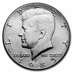 1985-P Kennedy Half Dollar 20-Coin Roll BU
