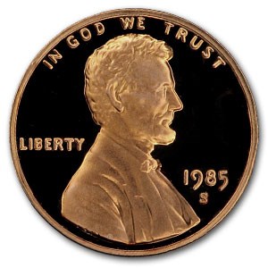 1985-S Lincoln Cent Gem Proof (Red) 1985-S Lincoln Cent Gem Proof (Red)