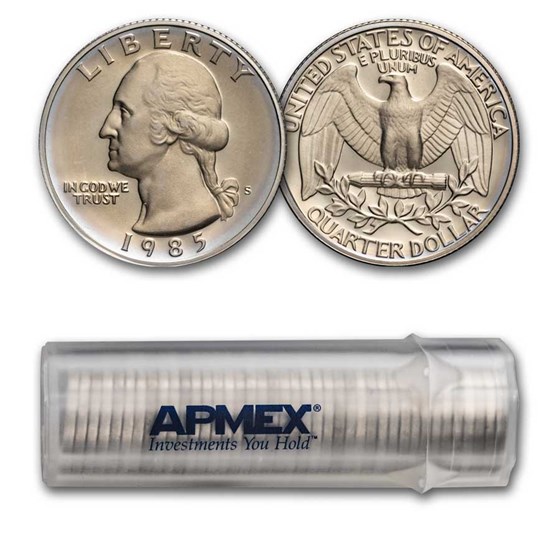 1985-S Washington Quarter 40-Coin Roll Proof 1985-S Washington Quarter 40-Coin Roll Proof