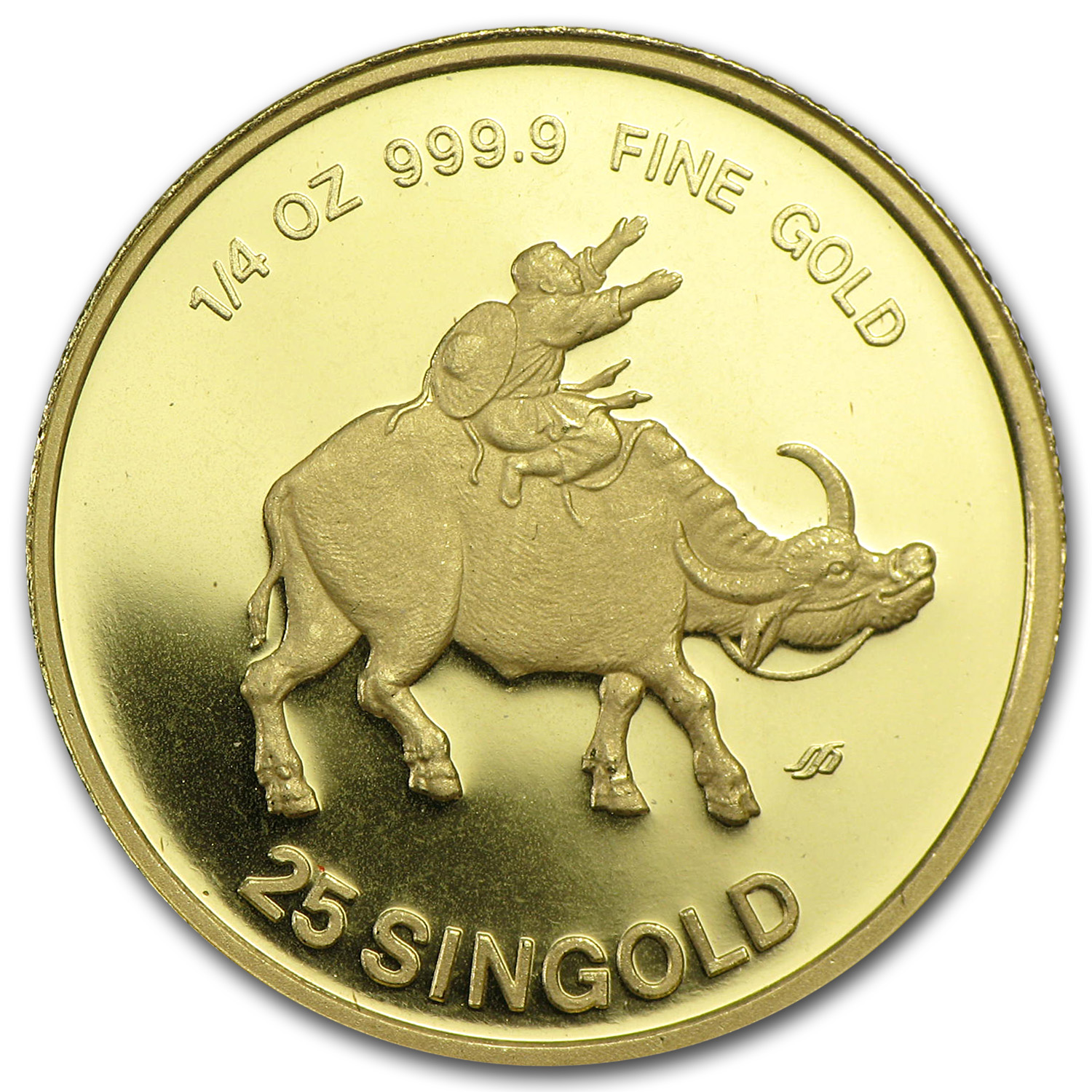 Buy 1985 Singapore 1/4 oz Proof Gold 25 Singold Ox | APMEX